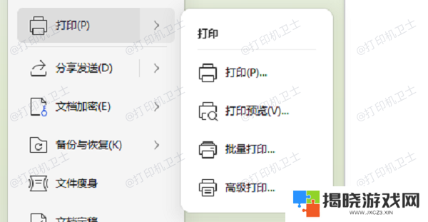 调整软件打印设置