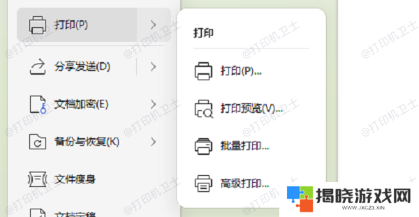 预览打印文件